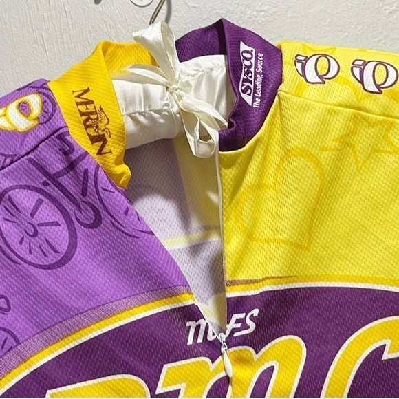 PEARL IZUMI Men’s CYCLING JERSEY Yellow Purple Pan-Mass Challenge 1999 Size M - Picture 4 of 8